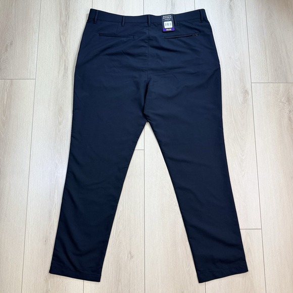 Banana Republic Men's Flat Front Pants Black 40x32 Polyester Stretch Classic Fit - Picture 4 of 6